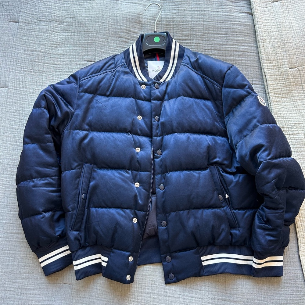 Like new excellent condition Moncler blue jacket. From boxing collection